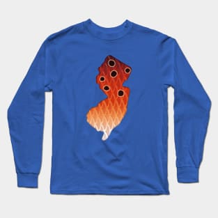 New Jersey Redfish Colors Red Drum Inspired Color Pattern Long Sleeve T-Shirt